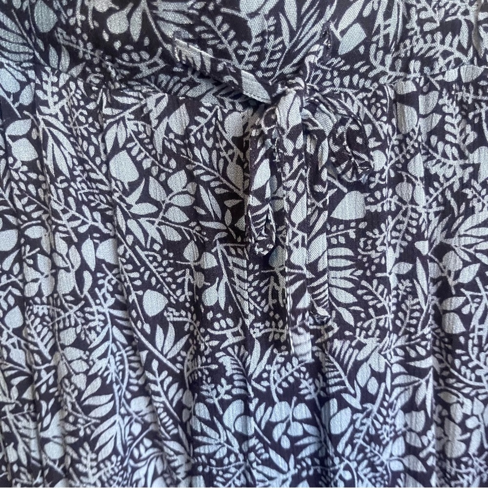 West Loop Size L/XL Blue & Black Floral Palazzo Shorts NWT Summer Resort Wear - Picture 6 of 11